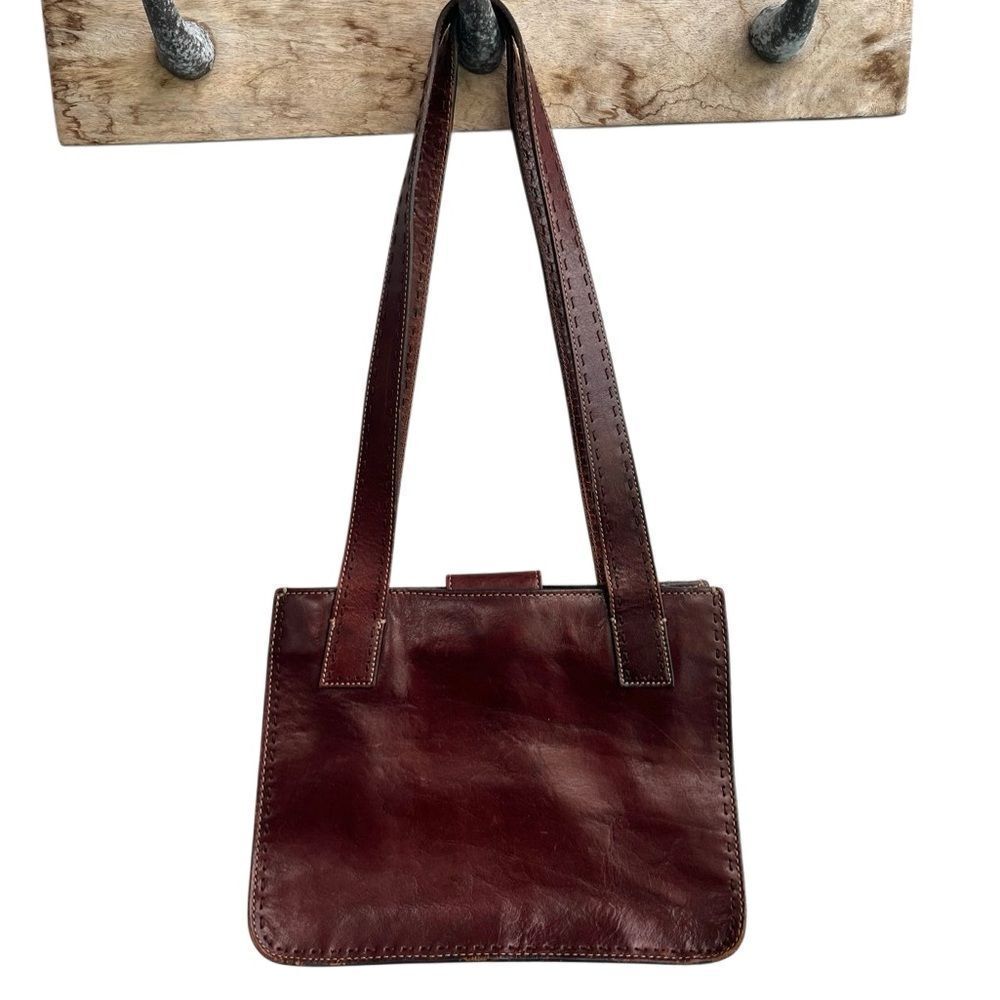 Fossil Vintage 2000s Genuine Leather Shoulder Bag + Matching Wallet Set - Picture 5 of 16